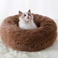 thumbnail image 3 of BODISEINT Faux Fur Dog Bed Cat Bed,Shag Round Anti-Anxiety Pet Calming Bed Doughnut Cuddler for Medium Large Puppy Dog Cat Kennel Cushion Self Warming Bed(XL(31.5x7.9 H), Coffee), 3 of 8