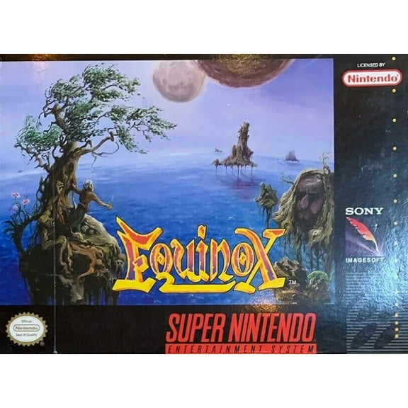 Restored Equinox (Super Nintendo, 1994) SNES RPG Game (Refurbished)