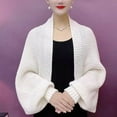thumbnail image 6 of Women's Lightweight Soft Shawl Wrap with Sleeves Elegant Outer Warm Knitted Open Front Poncho Cape Fall Winter Warm Shawls Cape, 6 of 7