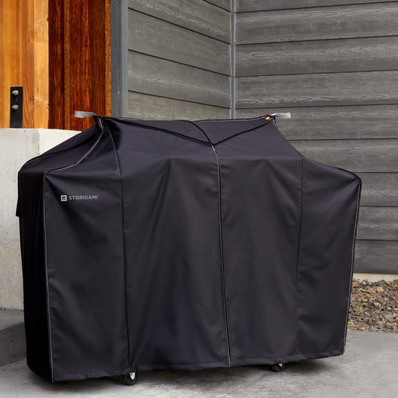 Classic Accessories Storigami Weatherproof 58 Inch BBQ Grill Cover, Charcoal Black