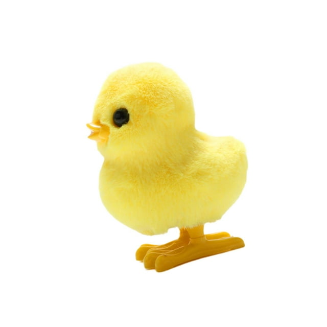 Bunblic Jouet en Peluche Poussin à Remonter Réaliste pour Cadeaux d'Anniversaire, Baskets, Jaune 30g