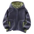 thumbnail image 2 of Cowsor Baby Kids Sherpa Jacket with Zipper, Cotton-Lined Fuzzy Outerwear Coat for Infant Toddler, 2 of 7