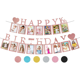 thumbnail image 3 of Banderas colgantes para fotos de cumpleaños de 16 años con hilo, decoración en oro rosa, plata y negro, suministros para fiestas, 3 of 5