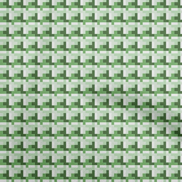 oneOone Silk Tabby Green Fabric Geometric Sewing Craft Projects Fabric Prints By Yard 42 Inch Wide