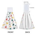 thumbnail image 3 of Yayeee Kitchen Hanging Hand Towels Set of 2 with Loop Bathroom Absorbent Tie Towel, Retro Shapes, 3 of 5