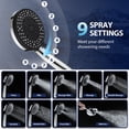 thumbnail image 3 of KESTE 12 Inch Shower Head with Handheld Combo, High Pressure Rainfall Showerhead with 9 Modes Handheld Shower, Magnetic Docking, Adjustable Dual Shower Heads for Bathroom, Silver Chrome, 3 of 10