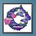thumbnail image 1 of Cuadros Decorativos Diamond Painting 5D DIY Taladro parcial Flor de mariposa Decoración del hogar (LY071) Wdftyju  embutido en tela, 1 of 7