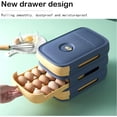 thumbnail image 3 of TEXIJUSO The New Drawer Type Egg Holder for Refrigerator,Large Capacity Egg Storage Container,Egg Tray Container with Date Reminder,Egg Fresh Storage Box(blue&yellow), 3 of 8