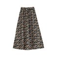 thumbnail image 2 of ICHUANYI Clearance Women's Elastic Waist Printed Mid-length With Pleated Large Hem A-line Skirt(Multicolor, M) Ichuanyi Ichuanyi, 2 of 9