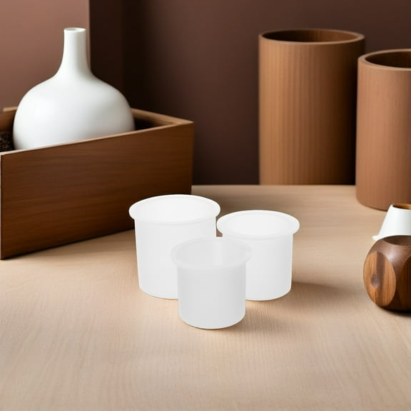 Luxshiny 3Pcs Cylinder Silicone Mold for Candle Making Creative Pillar Mold for Resin and Wax Casting