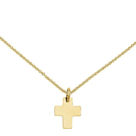 14kt Yellow Gold Polished Cross Charm