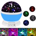 thumbnail image 2 of Starry Sky Night Light Projector with Battery Powered USB Charged Night Light Projector for Children‘s Room Weddings Birthdays Parties Decoration ( Blue), 2 of 6