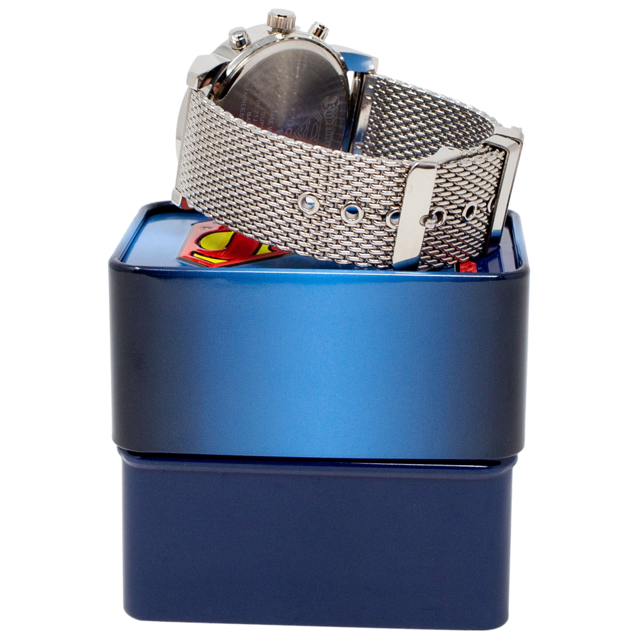 Superman 808570 Superman Symbol Watch with Chain Metal Band