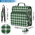 thumbnail image 3 of Haosy 3 Ring Zipper Binder with Shoulder Strap Waterproof Trapper Keeper 2 Inch D-Ring 500 Sheets Capacity, Green Gingham Pattern, 3 of 8