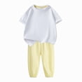 thumbnail image 2 of Cethrio Girls Cotton Outfit Sets, 2 Piece Casual Summer Short Sleeve Kids Clothing sets Orange Size 9-10 T, 2 of 7