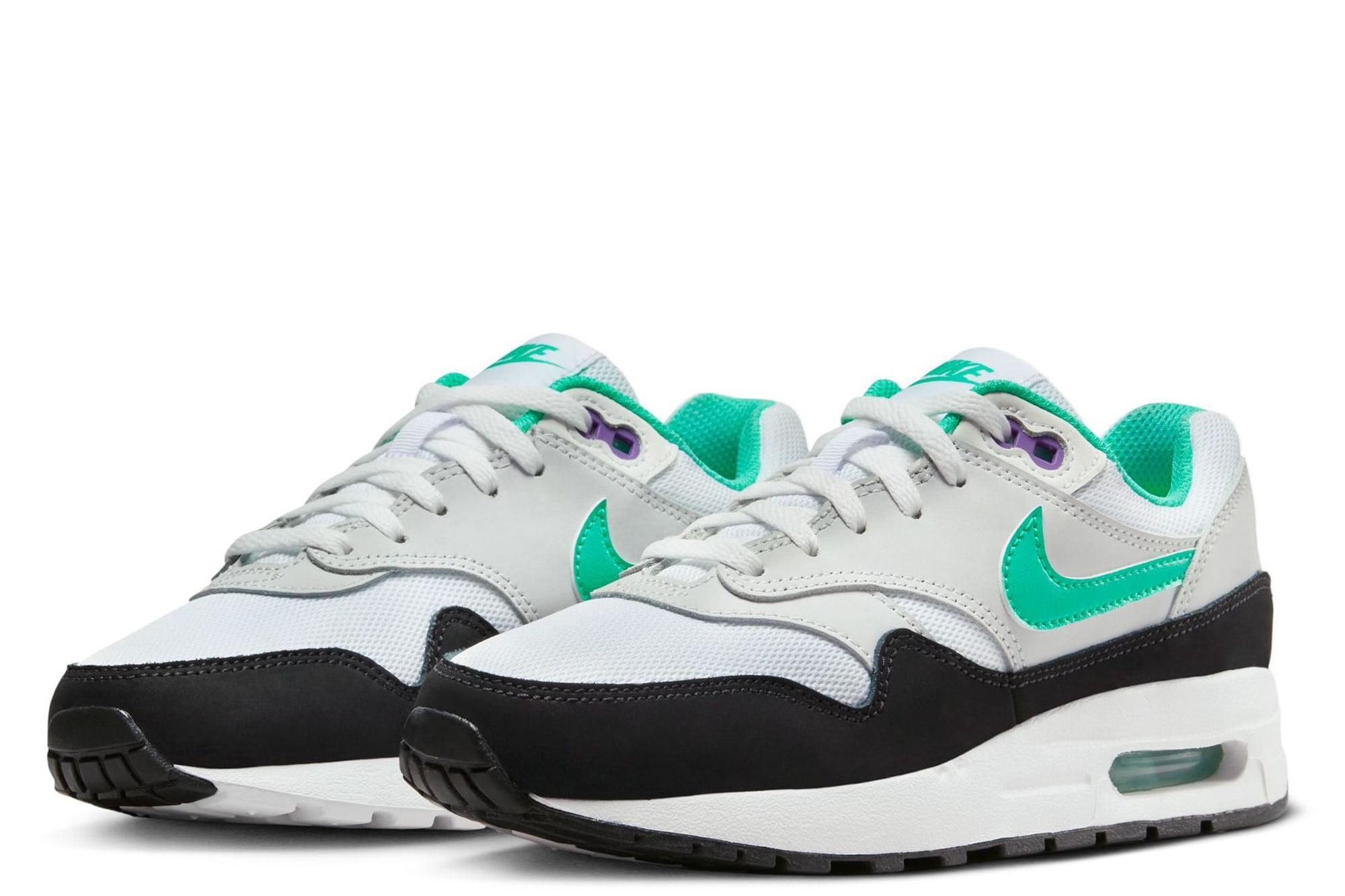 NIKE　AIR MAXID Big Kid's Nike Air Max 1 White/Hyper Jade-Pure Platinum
