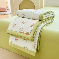 sruoe Summer Quilt, Cooling Comforter Quilt, Lightweight Ice Silk Summer Thin Quilt, Washable Bedspreads Cooling Blankets Breathable Summer Cooler Quilt for Bedroom, Nylon, Spandex