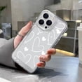 thumbnail image 4 of Funda de teléfono suave y transparente con corazón de amor blanco para iPhone 16, 14, 13, 12, 11 Pro Max, XS, X, 7, 8 Plus, SE 2020, funda para iPhone 15 Pro Max, 4 of 4