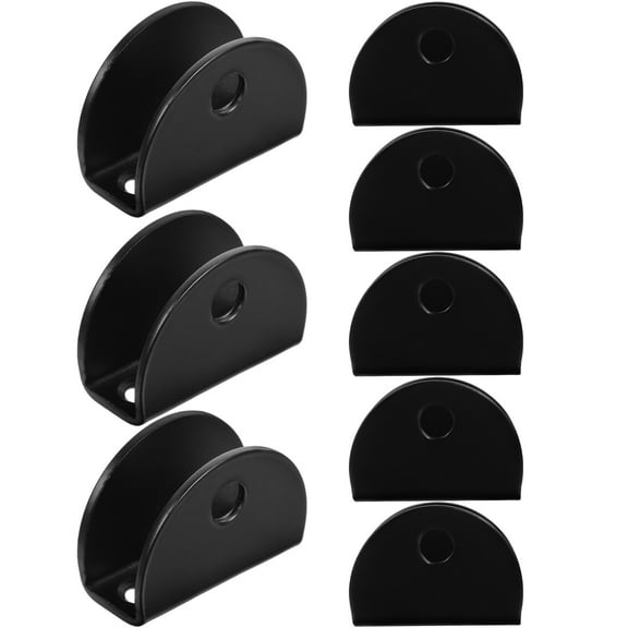 OFFIGAM Heavy Duty Metal U Bracket Glass Clamp for Frameless Mirrors, 8 Pieces, Hardware for Glass Panels