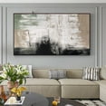 thumbnail image 4 of Large abstract black and white painting black texture wall art black and white abstract art large abstract painting black and white wall art,(122*244cm)48*96 Inches,Unstretched,Frameless, 4 of 4