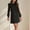 Black, variant on New Summer Arrivals SMihono Women's Mesh Sheer Lantern Long Sleeve Office Mini Dress Elegant Crewneck Loose Short Party Cocktail Pencil Dresses Green S