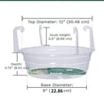 thumbnail image 3 of AHGQT Plastics Clear Hanging Basket Drip Pans, Round Hanging Plant Tray Basket Saucer with Water Catcher, Plant Saucer for Indoor & Outdoor, 1Pcs, 3 of 6