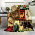 thumbnail image 6 of Rustic Lodge Bear Deer Moose Cabin Soft Blanket,Soft Throw Blanket for Bed Sofa,Fuzzy Blanket Cozy Throw Blanket for Office Home 50x60 in, 6 of 6