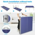 thumbnail image 4 of 6ft Foldable Ping Pong Table, Compact Storage Table Tennis Set with Net, 2 Rackets & 3 Balls for Home, Game Room & Patio, 4 of 9