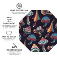 thumbnail image 4 of Balery 4 Pcs Mushroom Doodleleather Coasters Set, Drink Table Cup Coasters For Living Room Kitchen Coffee Decor, 4 of 9