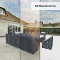 thumbnail image 3 of Covers & all Anautica 12-Person Outdoor Dining Set Covers, Water-Repellent UV-Resistant Polyester with Tie-Downs, 3 of 6