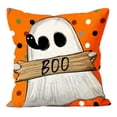 thumbnail image 2 of PiGOGI Halloween Ghost Pumpkin Pillow Covers Digital Print Throw Pillow Cases Festive Cushion Covers Soft Home Decor for Sofa Bedroom, 2 of 7