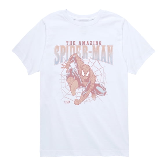 Marvel - The Amazing Spider-Man Web - Youth Boys Short Sleeve Graphic T-Shirt