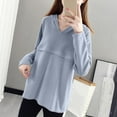 thumbnail image 3 of Erwazi Pregnancy Tops for Moms Casual Nursing Hooded Sweatshirts for Breastfeeding Maternity Clothes, 3 of 3