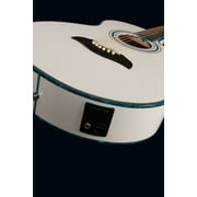 Oscar Schmidt Folk Acoustic Electric Guitar, White