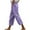 Purple, variant on Kmdttou Capri Yoga Pants with Pockets for Women Capri Flared Pants High Waist Casual Loose Harlan Pants With Drawstring Solid Color Lace Up Pockets Fashionable Cropped Pants