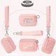 thumbnail image 3 of Guardurnaity Equipado con asas de muñeca, artículos esenciales organizados en múltiples compartimentos con bolsa de pecho impermeable. Carteras rosa, 3 of 6
