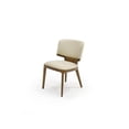 thumbnail image 2 of Modrest Stanley 17.5" Contemporary Wood & Leather Dining Chair in Walnut/Beige, 2 of 6