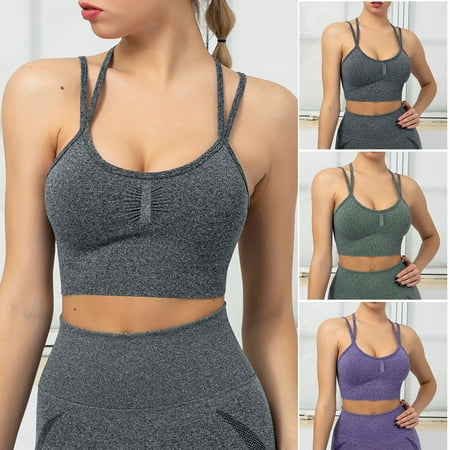 

Sports Bras for Women Criss-Cross Breathable Impact Workout Fitness Yoga Bra