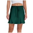 thumbnail image 3 of GEWSEY Women's 20'' Knee Length Skorts Skirts High Waisted Drawstring Long Athletic Tennis Golf Skirt Women Green, S, 3 of 6