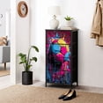 thumbnail image 6 of Soccer Dresser for Bedroom with 4 Storage Drawers Vibrant Graffiti Soccer Ball Explosive Paint Splatters Dressers Chest of Drawers Steel Framed Fabric Closet Organizers for Kids Boys Dorm Entryway, 6 of 8