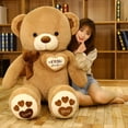 thumbnail image 2 of Oso de peluche grande para niños, oso gigante de peluche enorme, muñecos de animales suaves, juguete para niños, regalo de cumpleaños para amantes de la noviadark brown ai ni80cm Fivean unisex, 2 of 2