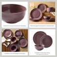 thumbnail image 3 of Better Homes & Gardens Artisan 12-Piece Purple Stoneware Dinnerware Set, Service for 4, 3 of 15
