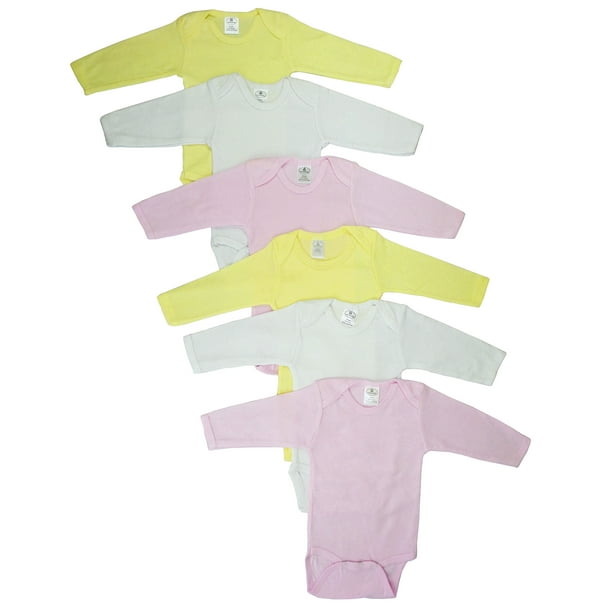 Boys' Pastel Long Sleeve Onezie 6 Pack