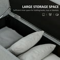 thumbnail image 3 of HOMCOM Modern Upholstered Ottoman Bench with Storage, Light Gray, 3 of 9