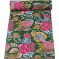 thumbnail image 5 of Handblock Multi Fruit Print Handmade Cotton Kantha Quilting Throw Blanket Hippie Queen/King Size Bohemian Block Kantha Quilt With 2 Pillow Cover, 5 of 5