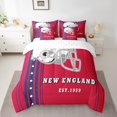 thumbnail image 2 of YST Ensemble de Literie 7 Pcs Football Américain, Rouge Bleu, Taille Simple, Lit en Sac, 2 of 5