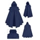 thumbnail image 3 of Chaqueta y abrigo informal sin mangas con capucha para mujer, informal, holgada, de color liso, sin mangas, con capucha, capa, blusa para mujer, 3 of 3