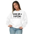 thumbnail image 4 of Shine Like Diamond Sparkle Unique Women Plus Size Crewneck Sweatshirt Brisco Brands 2X, 4 of 5
