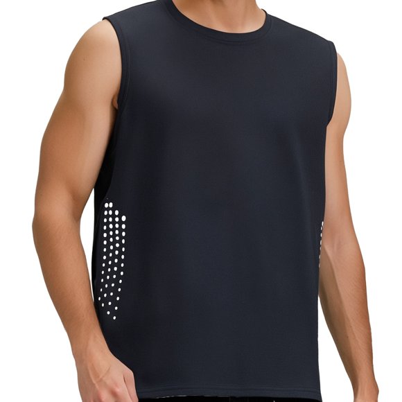 Ediodpoh Débardeur Athlétique pour Homme Sans Manches Chemise Décontractée pour Activités de Plein Air Vêtement de Sport Confortable Gilet d'Entraînement pour la Saison Estivale Débardeur pour Homme Noir G
