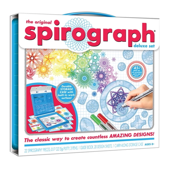 Trousse de Dessin en Spirale Spirograph Ensemble de Luxe pour Enfants 8+